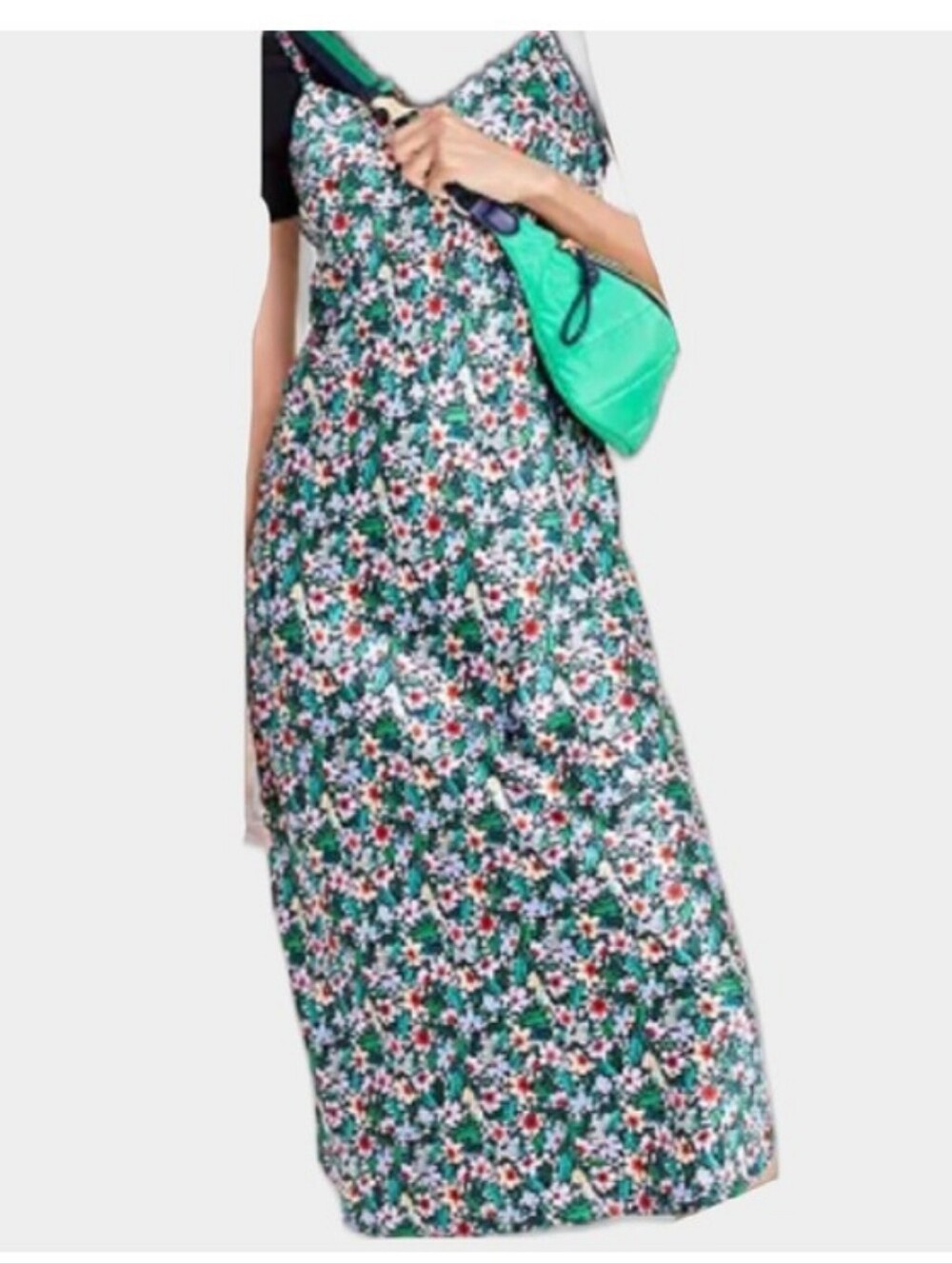 ON 34TH MACYS GREEN FLORAL PRINT SATIN MAXI SLIP DRESS NEW WITH TAGS SIZE XXL